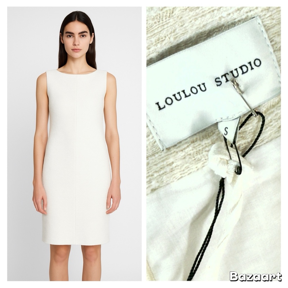 NWT LOULOU STUDIO Cream Sleeveless Dress Sz S